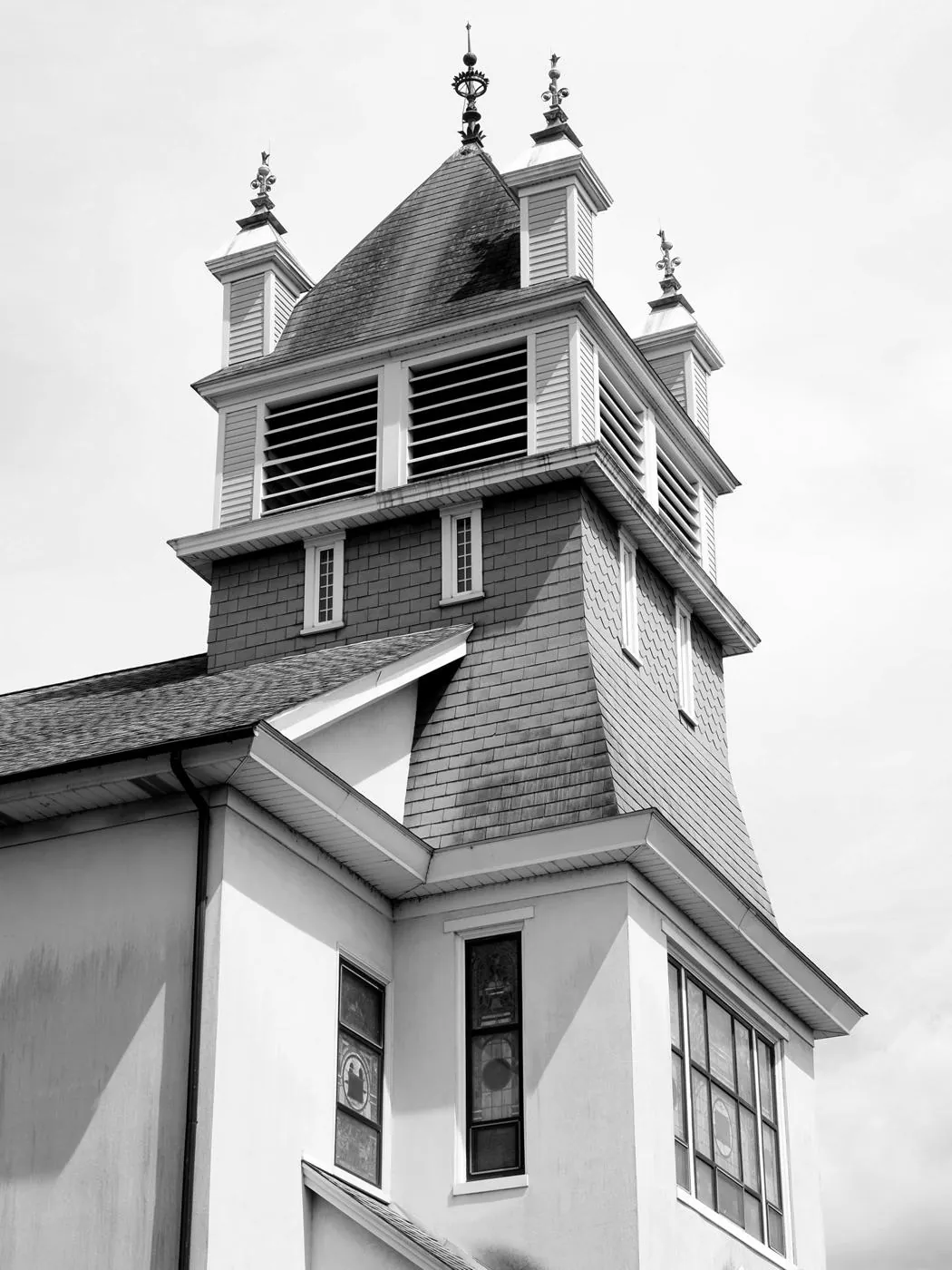 Church tower in Perkasie, PA, where we arrange septic pumping, inspections and repairs
